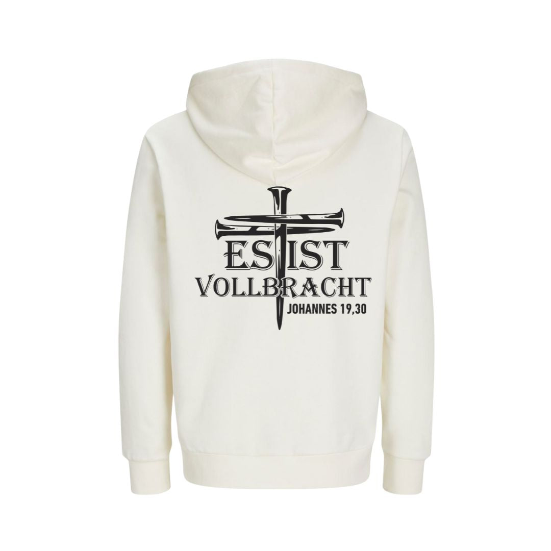 Joh 19,30 - Es ist vollbracht! - BP - Bio-Superflausch-Hoodie
