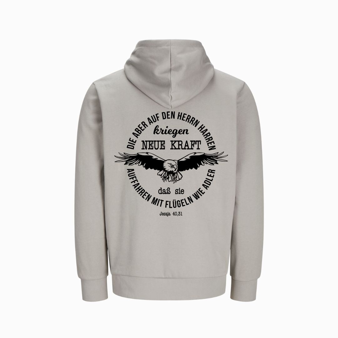 Jes 40,31 - Adler V2 - BP - Bio-Superflausch-Hoodie