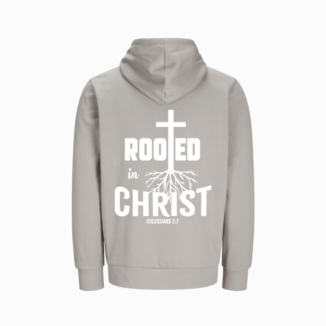 Kol 2,7 - Rooted in Christ - BP - Bio-Superflausch-Hoodie