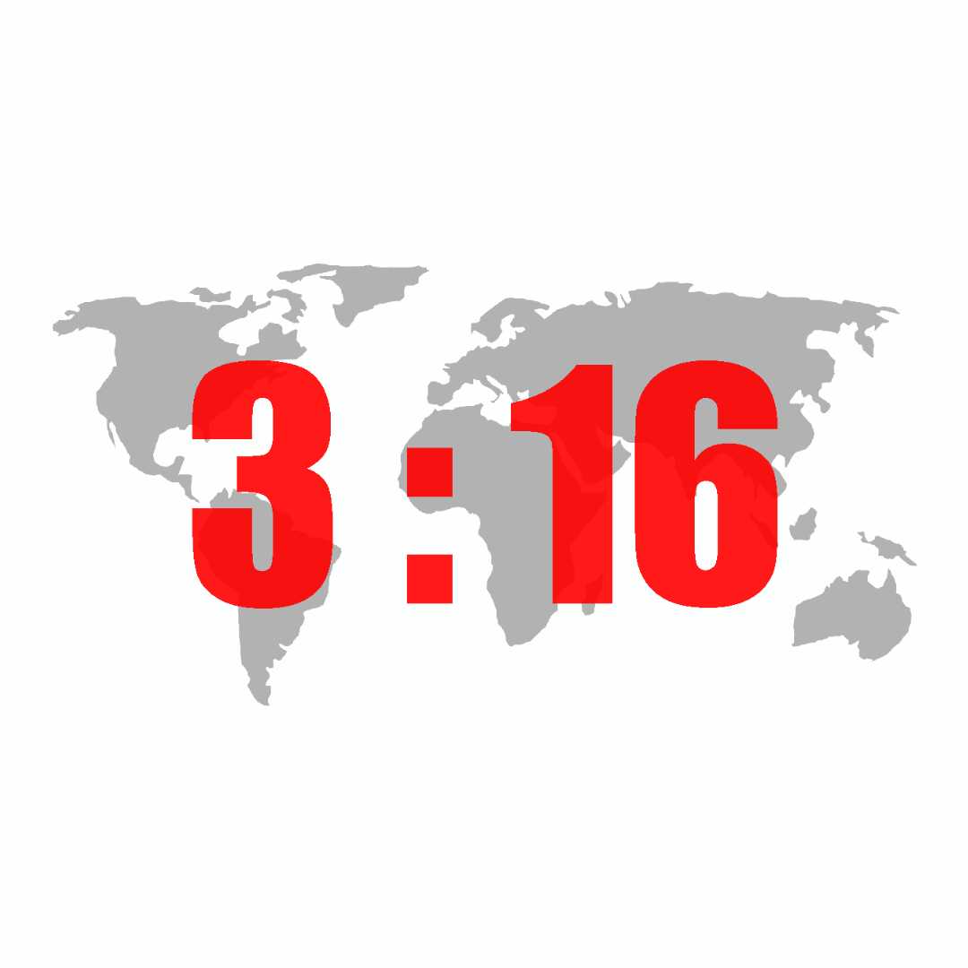 Joh 3,16 - WORLD - Bügelbild