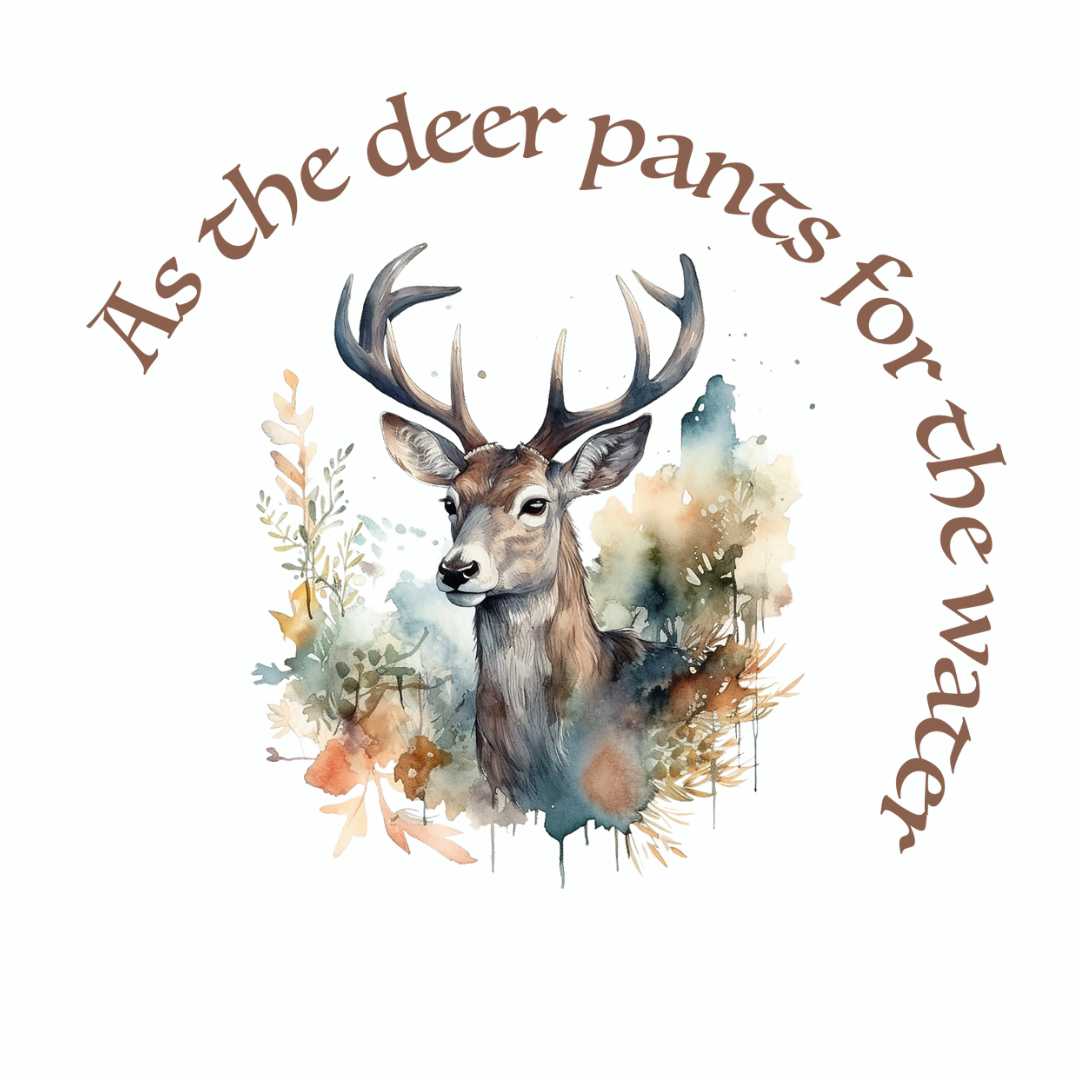 Ps 42,2 - As the deer pants - Bügelbild