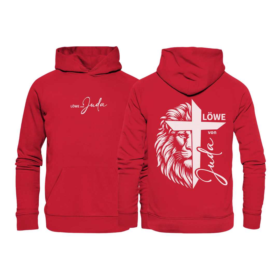 Offb 5,5 - Löwe von Juda - Kreuz - FBP - Bio-Superflausch-Hoodie