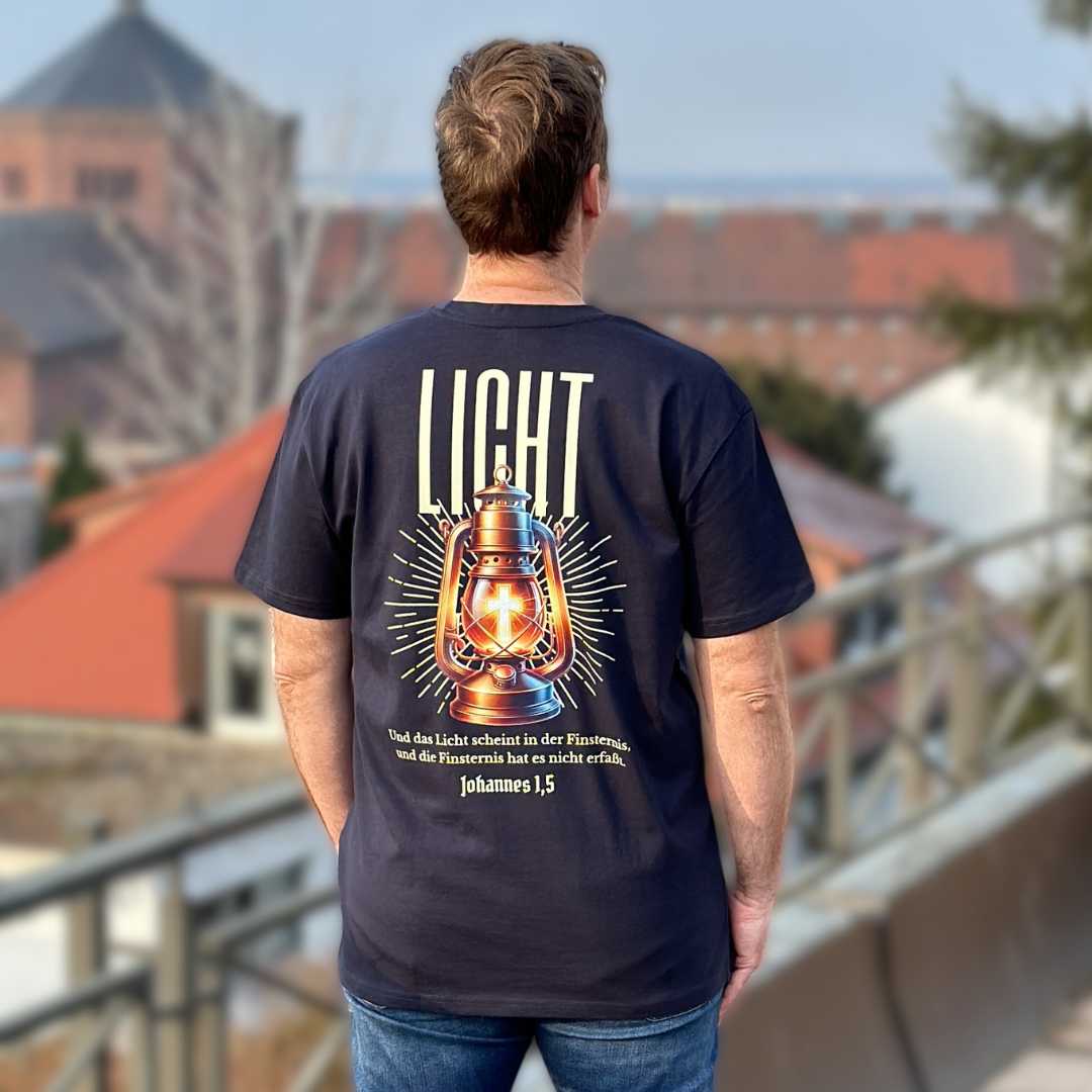 Joh 1,5 - LICHT - Oversize-Shirt - doppelseitiger Druck