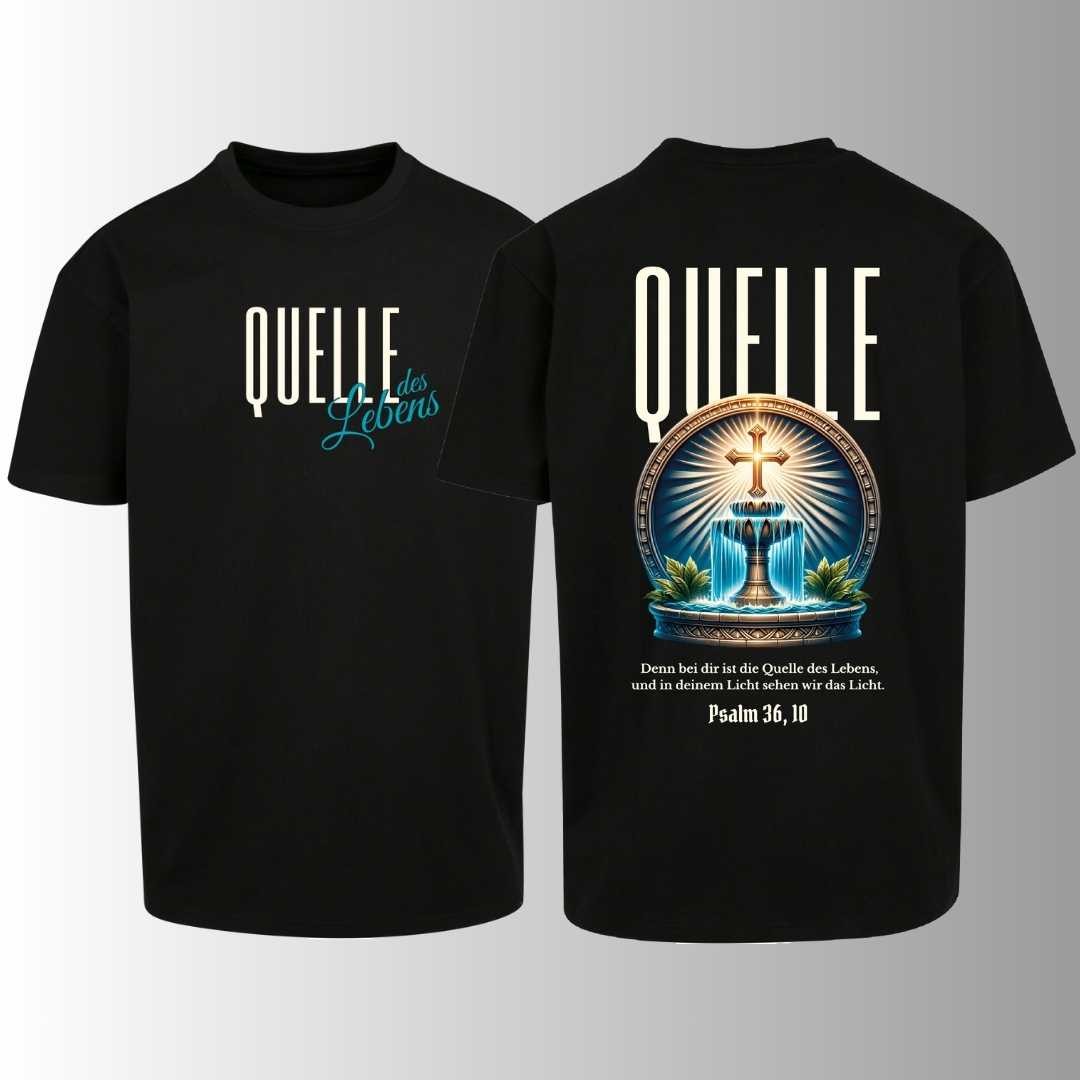 Ps 36,10 - Quelle des Lebens (1) - Oversize-Shirt - doppelseitiger Druck