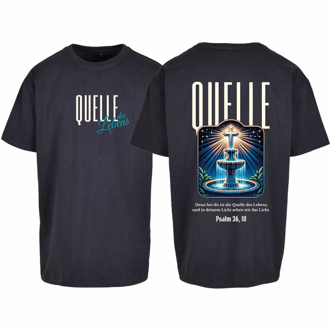 Ps 36,10 - Quelle des Lebens (2) - Oversize-Shirt - doppelseitiger Druck