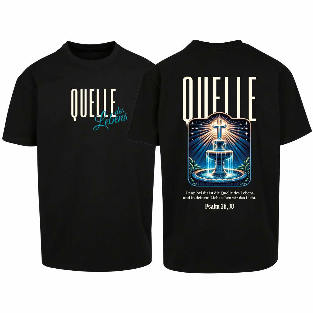 Ps 36,10 - Quelle des Lebens (2) - Oversize-Shirt - doppelseitiger Druck