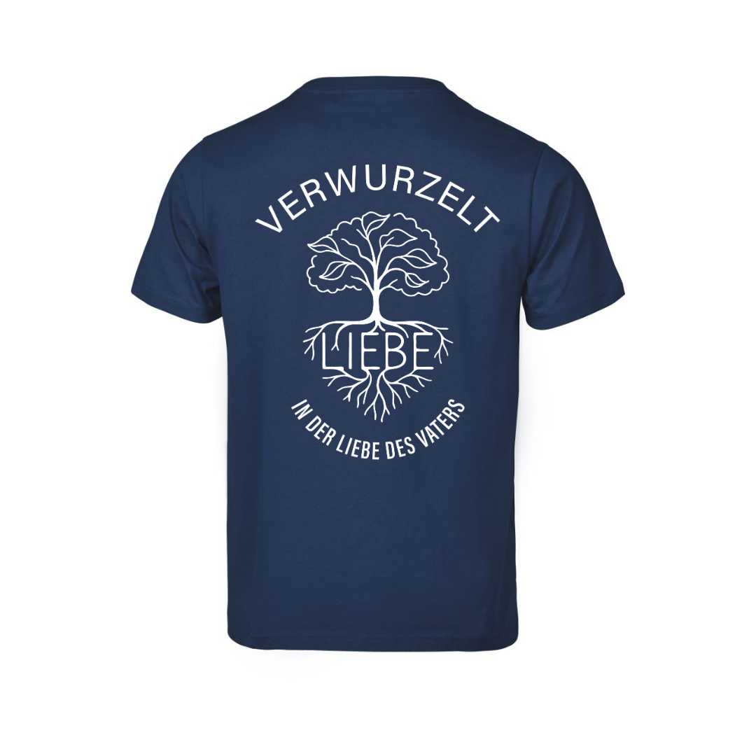 Eph 3,17-19 - Verwurzelt - Rückenprint - Organic Shirt