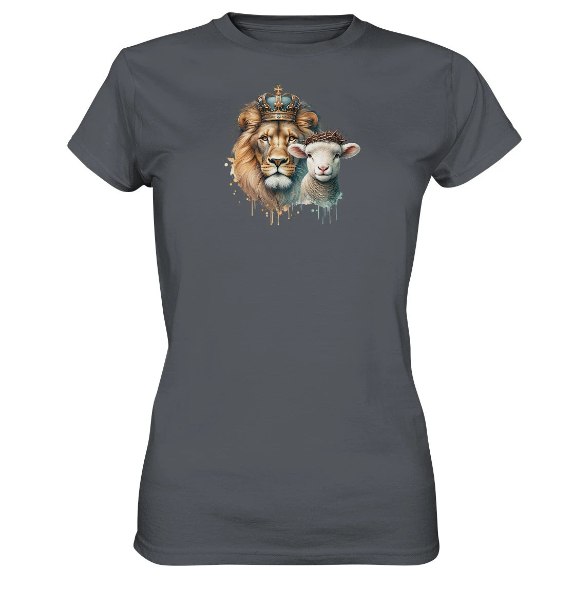 1.Petr 1,19 / Offb 5,5 - Löwe & Lamm - FP - Ladies Premium Shirt