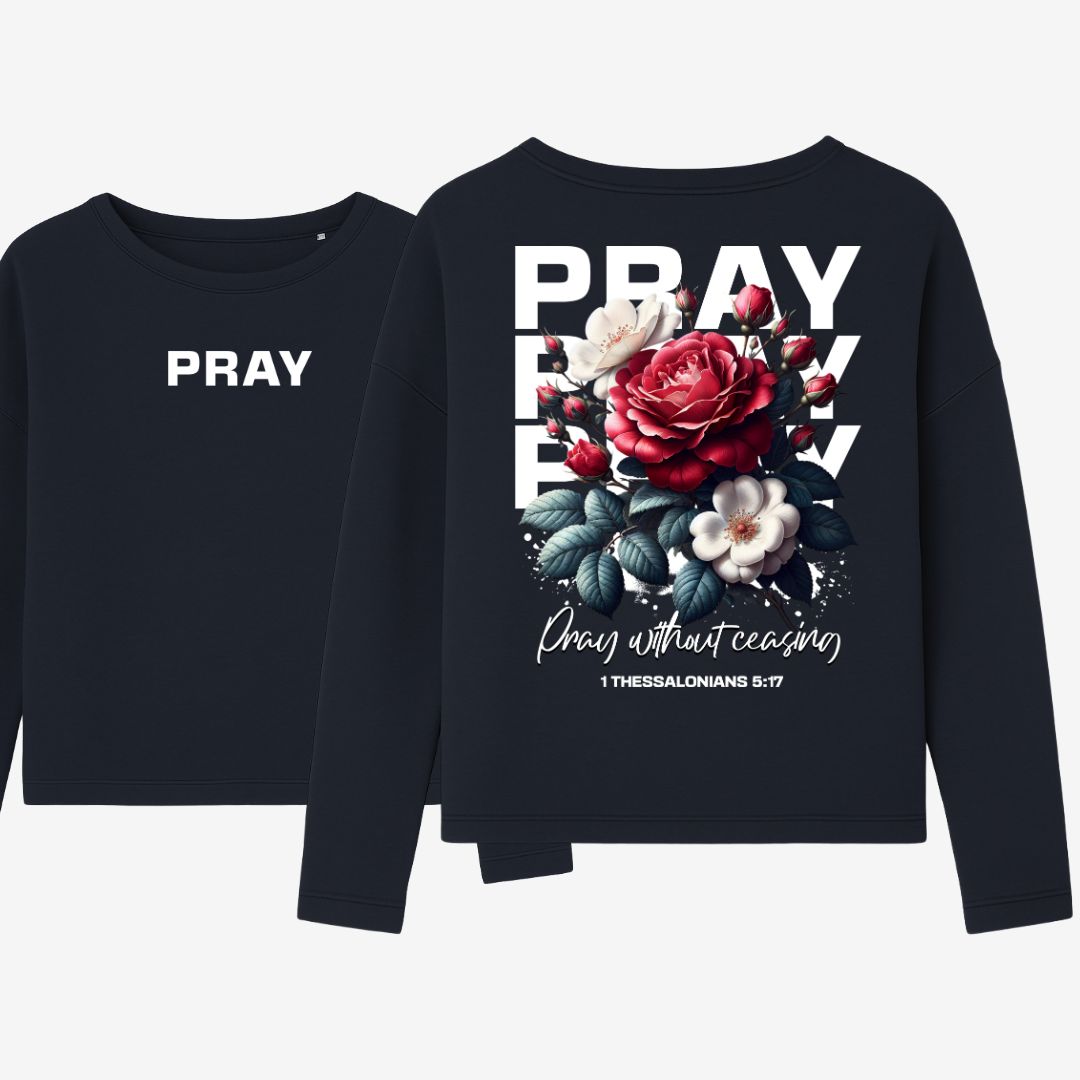 1. Thessalonicher 5,17 - PRAY | Ladies Oversize Sweatshirt