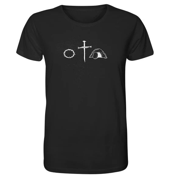 Dornenkrone / Kreuz / leeres Grab - FP - Organic Shirt