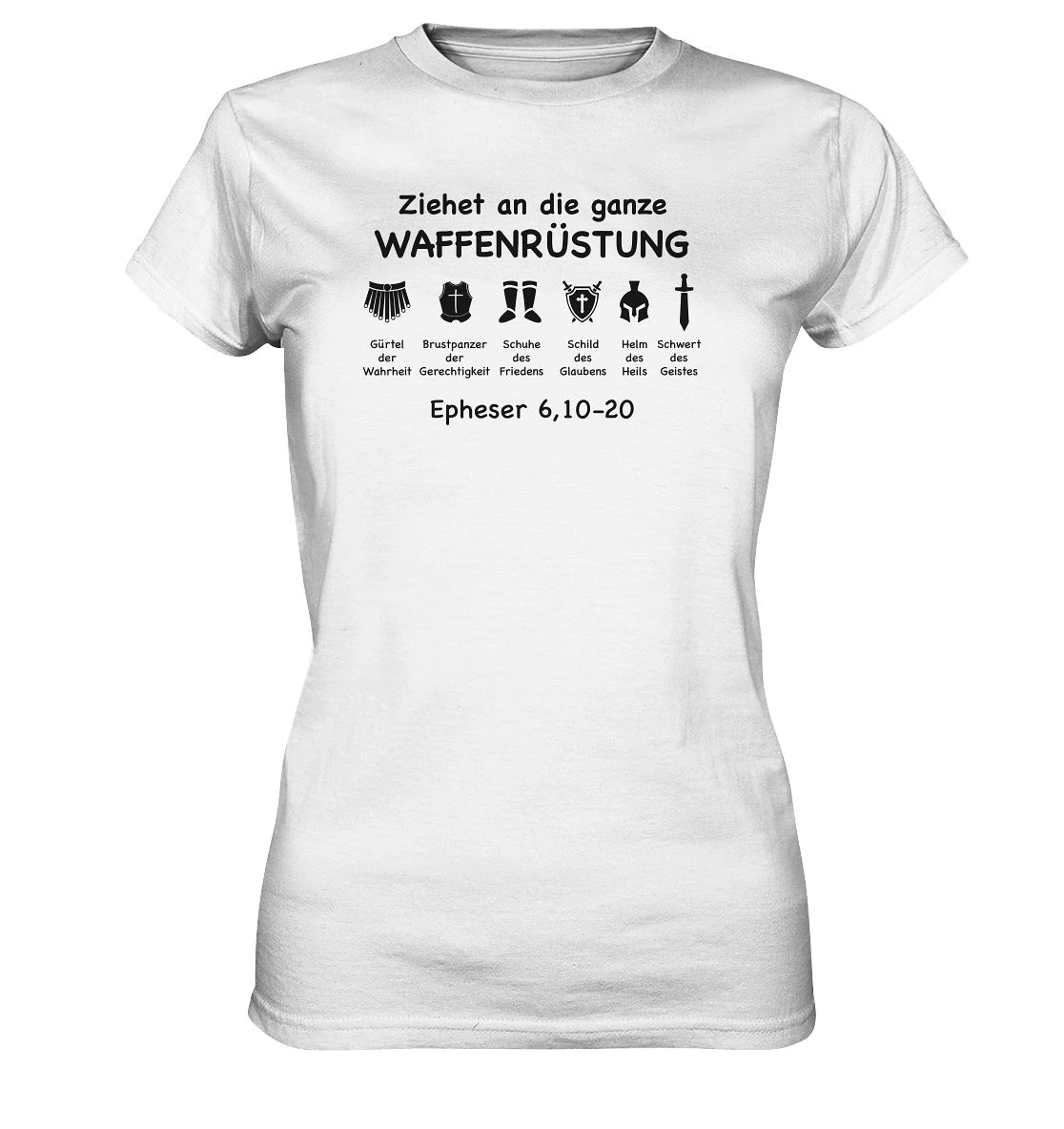 Eph 6,10-20 - Waffenrüstung - V1 - FP - Ladies Premium Shirt