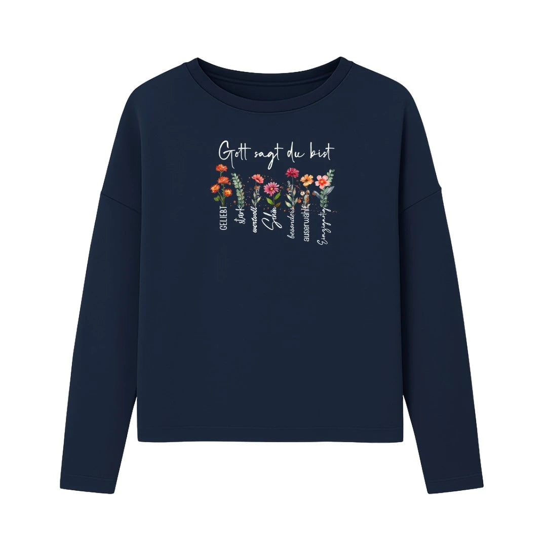 Gott sagt du bist | Ladies Oversize Sweatshirt