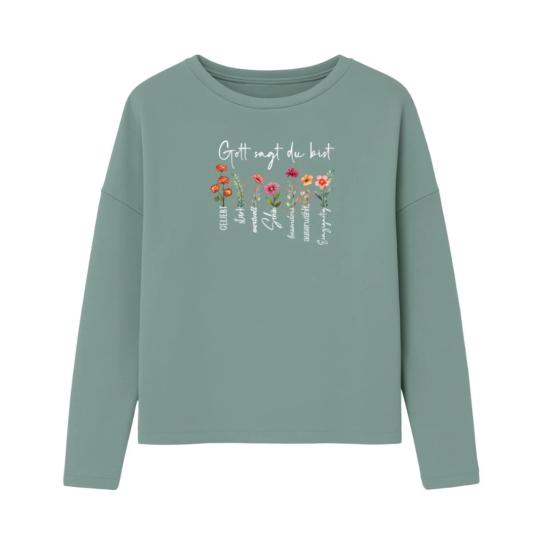 Gott sagt du bist | Ladies Oversize Sweatshirt