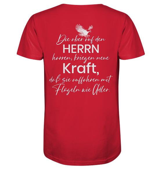 Jes 40,31 - Auffahren mit Flügeln wie Adler - V1 - BP - Organic Shirt