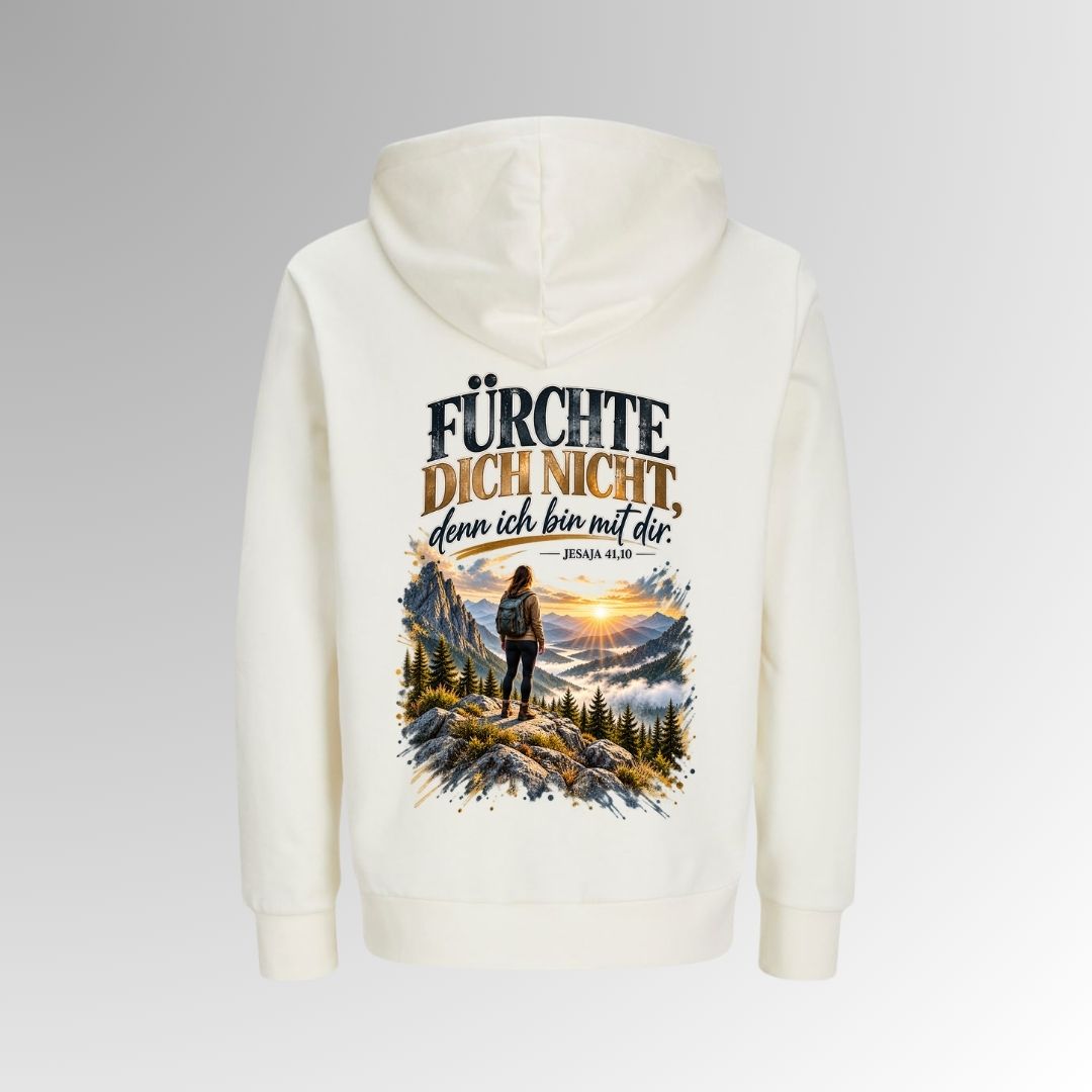 Jesaja 41,10 - Fürchte dich nicht - Berge | Bio-Superflausch-Hoodie