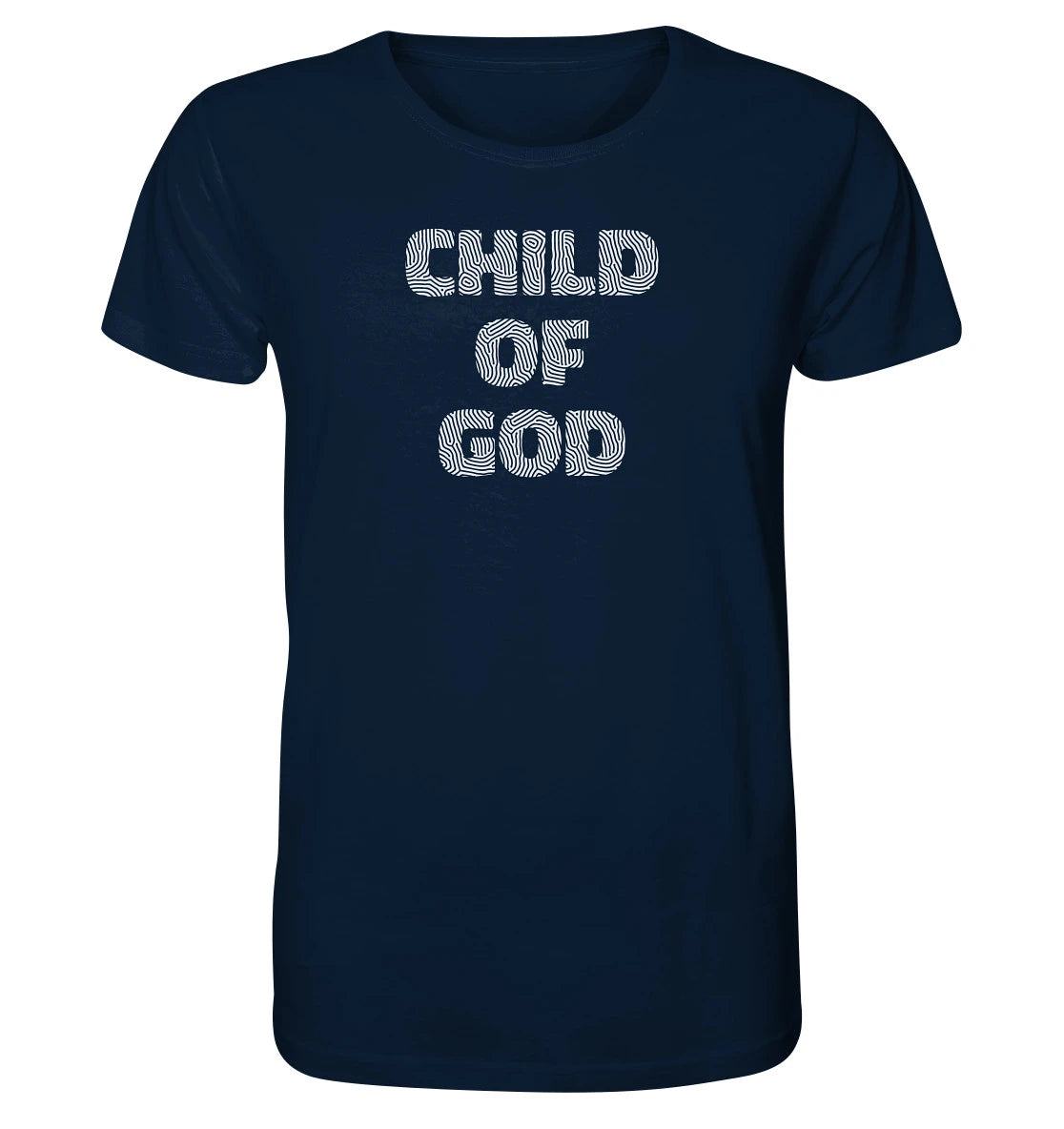 Joh 1,12 / Gal 3,26 - Child of God - Fingerprint weiß - FP - Organic Shirt