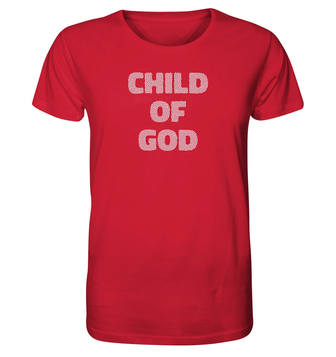 Joh 1,12 / Gal 3,26 - Child of God - Fingerprint weiß - FP - Organic Shirt