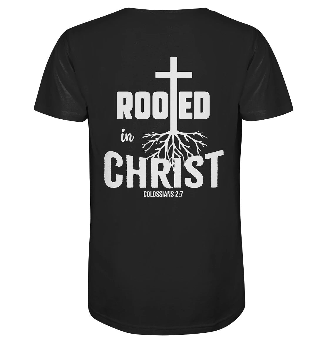 Kol 2,7 - Rooted in Christ - BP - Organic Shirt