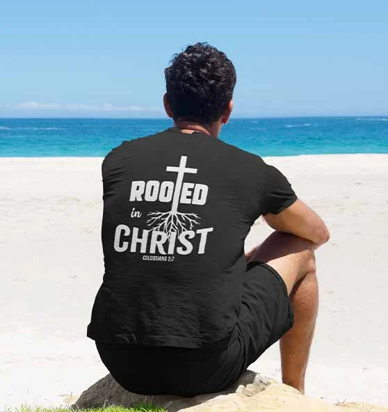 Kol 2,7 - Rooted in Christ - BP - Organic Shirt