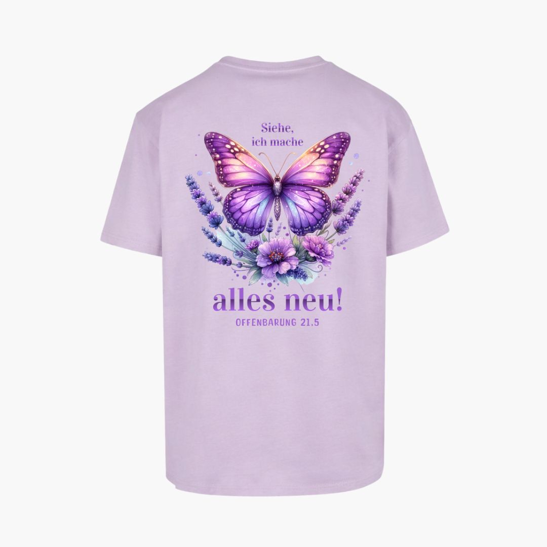 Offb 21,5 - alles neu - Schmetterling - Oversize-Shirt - Rückenprint