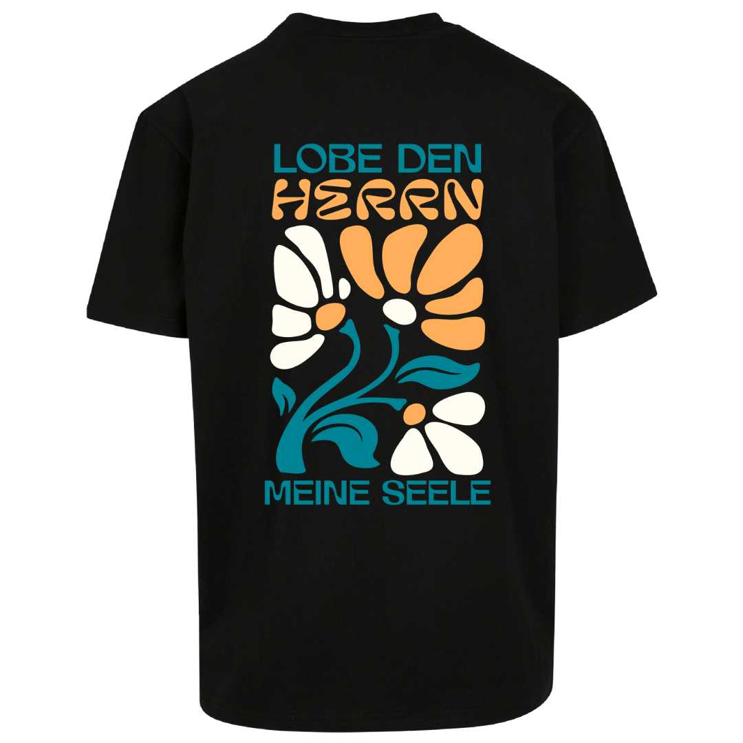 Ps 103,1 - Version 4 - Oversize-Shirt - Retro Flowers -Backprint