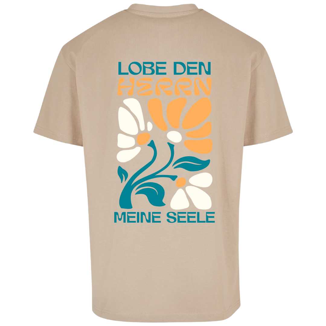 Ps 103,1 - Version 4 - Oversize-Shirt - Retro Flowers -Backprint