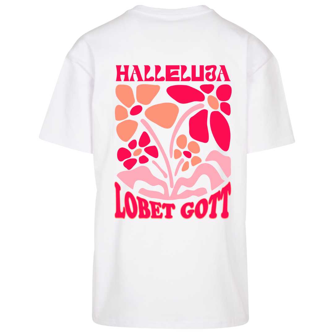 Ps 150,1 - Version 1 -  Oversize-Shirt - Retro Flowers - Backprint