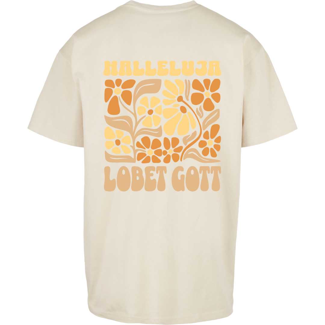 Ps 150,1 - Version 4 - Oversize-Shirt - Retro Flowers - Backprint