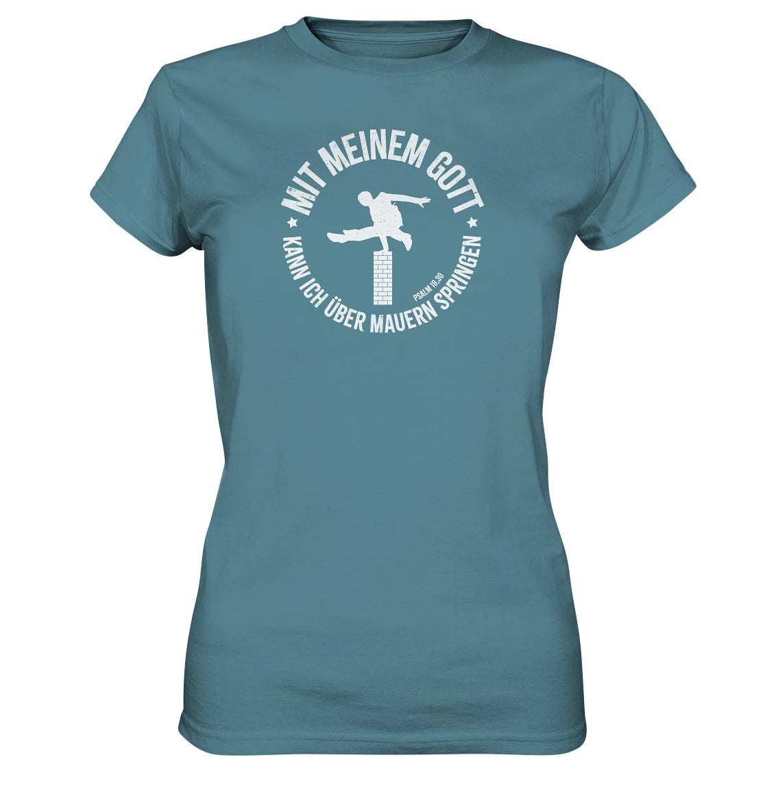 Ps 18,30 -Über Mauern springen - FP - Ladies Premium Shirt