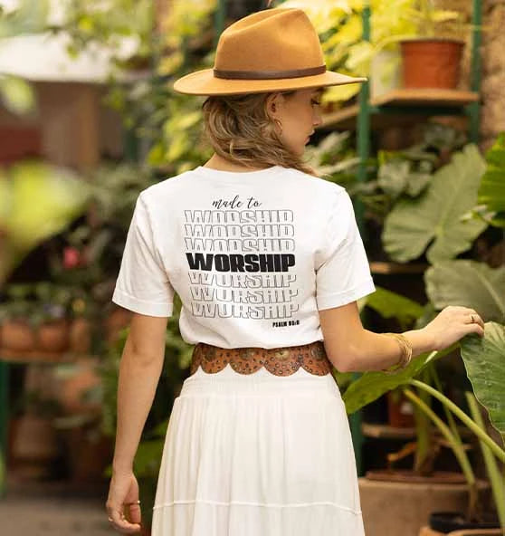 Ps 95,6 - made to WORSHIP - BP - Ladies Premium Shirt