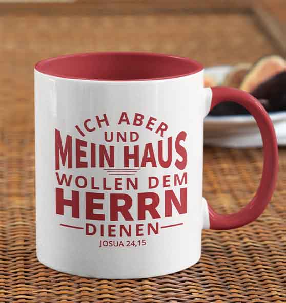 Jos 24,15 - Mein Haus (2) - Tasse zweifarbig