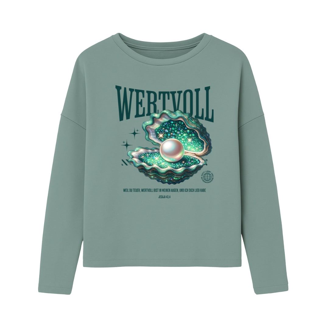 Jes 43,4 - WERTVOLL - FP - Ladies Oversize Sweatshirt