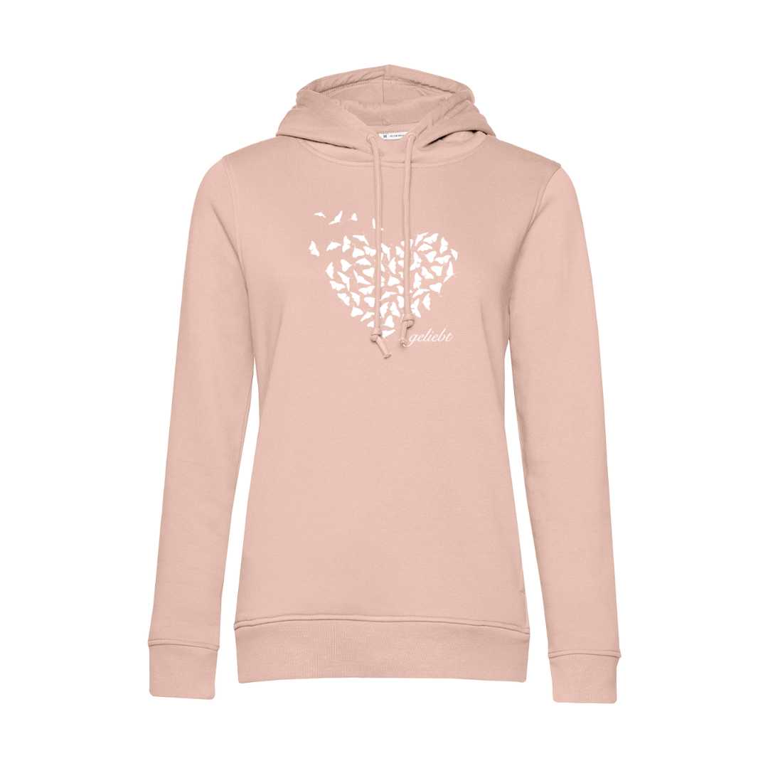 Jer 31,3 - geliebt - Brustprint - Damen-Hoodie