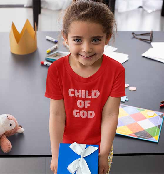 Joh 1,12 / Gal 3,26 - Child of God - Fingerprint Weiß - FP - Kids Premium Shirt