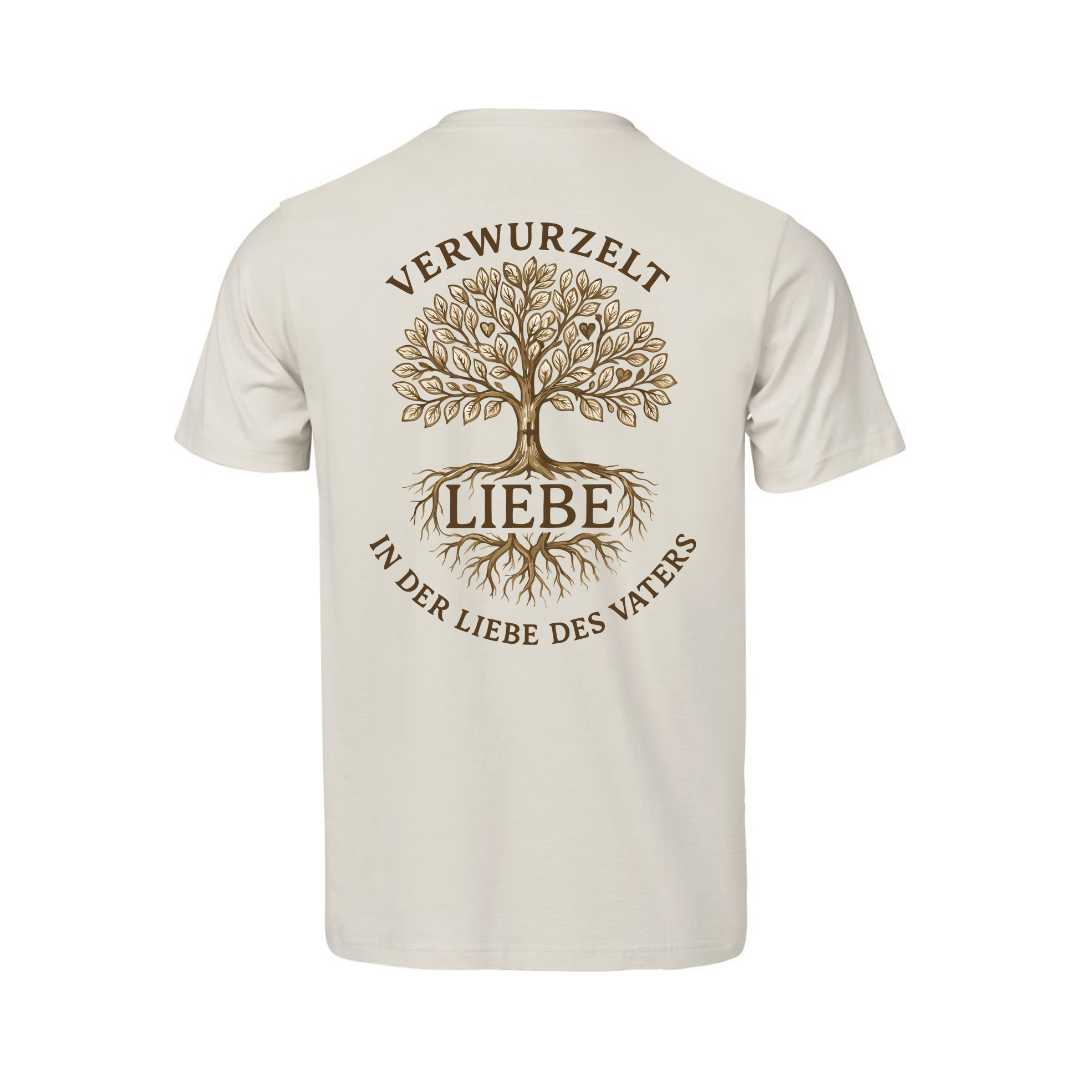 Eph 3,17-19 - Verwurzelt in der Liebe - Rückenprint - Organic Shirt
