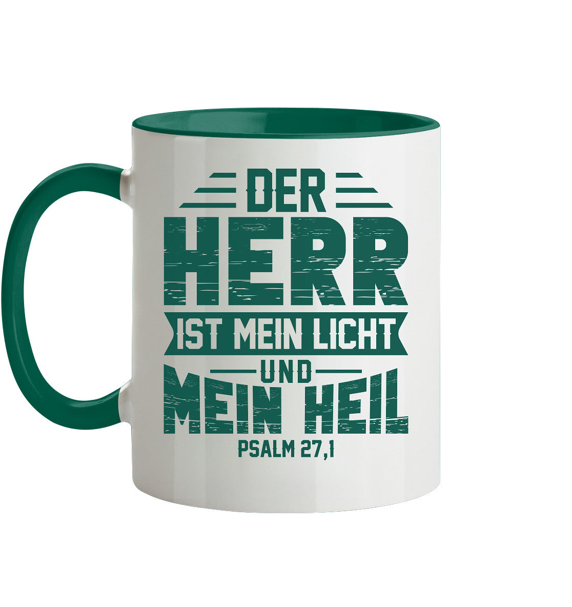 Ps 27,1 - Der HERR ist mein Licht & mein Heil (1) - Tasse zweifarbig
