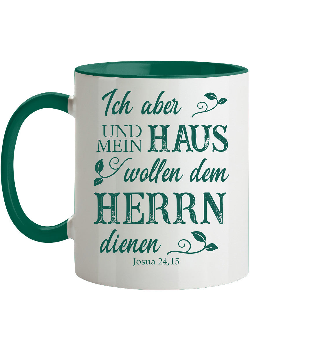 Jos 24,15 - Mein Haus - Tasse zweifarbig