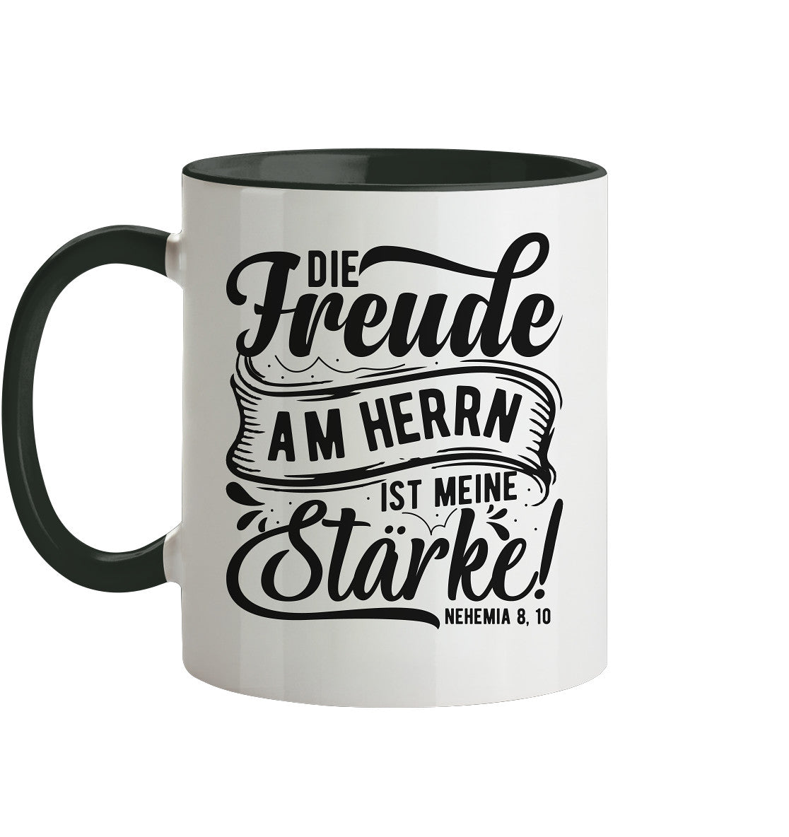 Neh 8,10 - Die Freude - Tasse zweifarbig