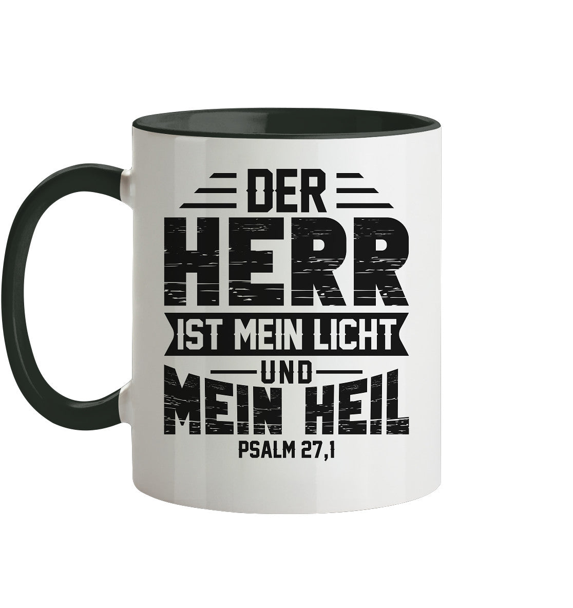 Ps 27,1 - Der HERR ist mein Licht & mein Heil (1) - Tasse zweifarbig