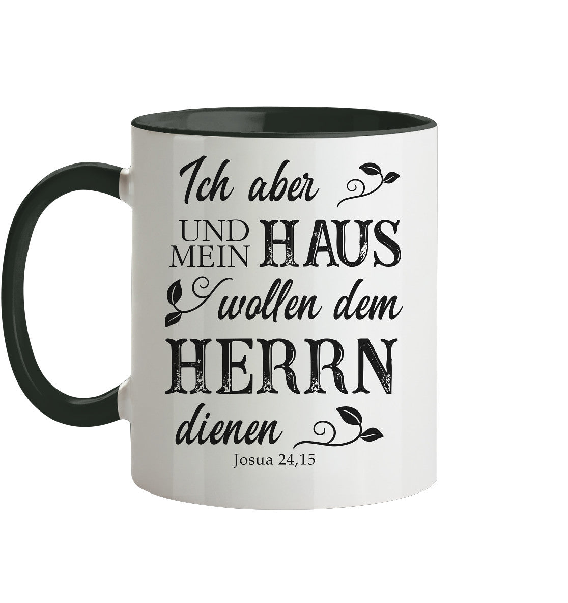 Jos 24,15 - Mein Haus - Tasse zweifarbig