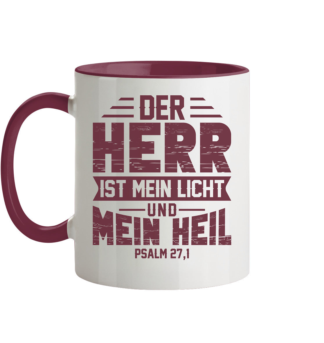 Ps 27,1 - Der HERR ist mein Licht & mein Heil (1) - Tasse zweifarbig