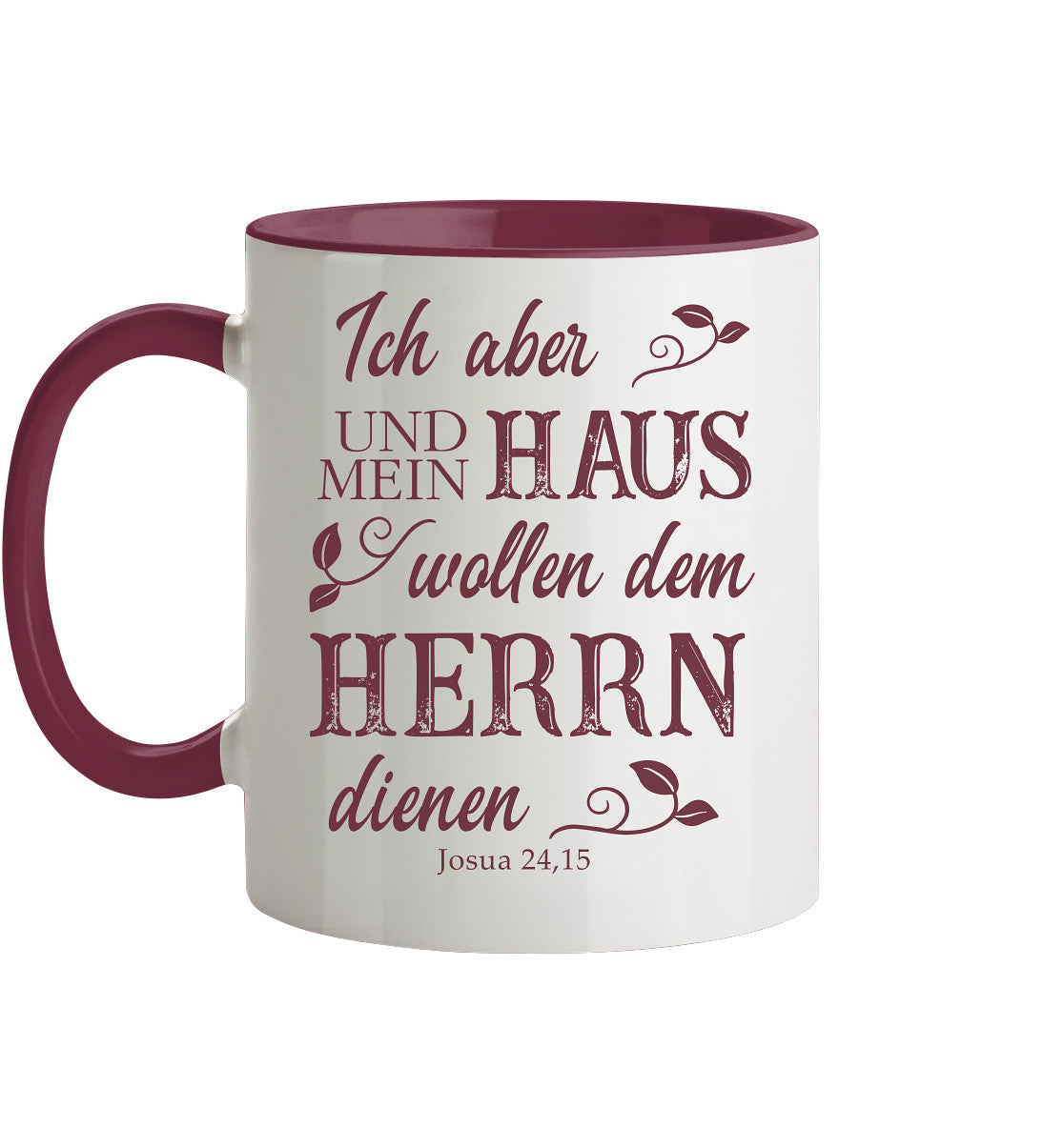 Jos 24,15 - Mein Haus - Tasse zweifarbig