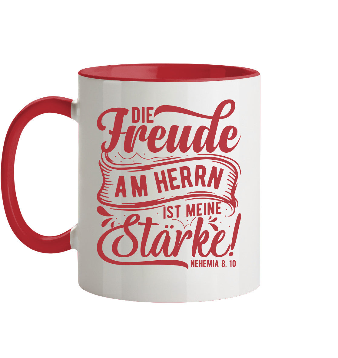 Neh 8,10 - Die Freude - Tasse zweifarbig