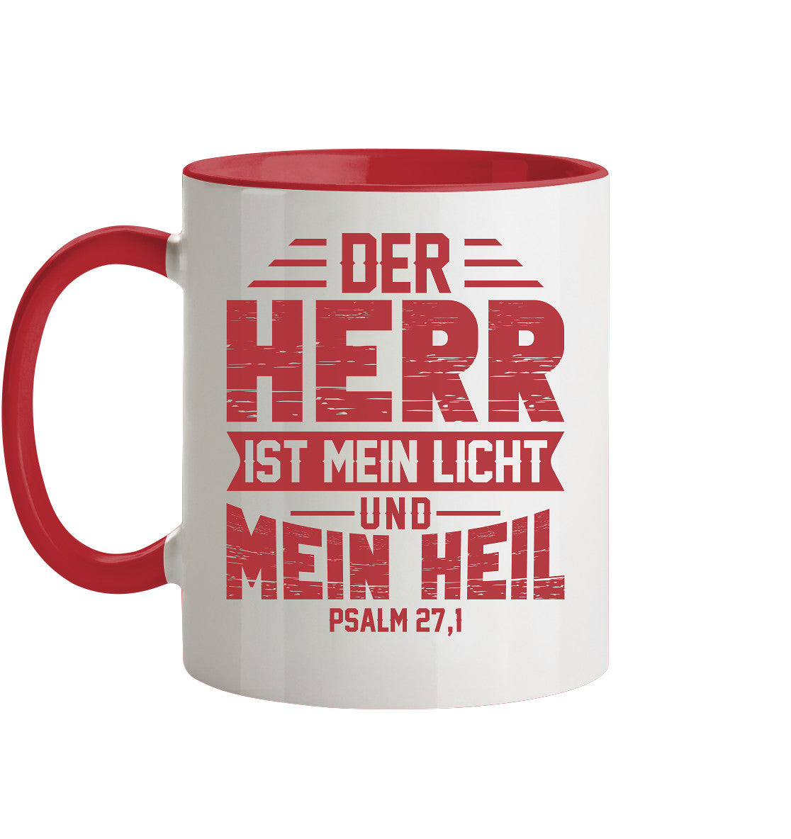 Ps 27,1 - Der HERR ist mein Licht & mein Heil (1) - Tasse zweifarbig