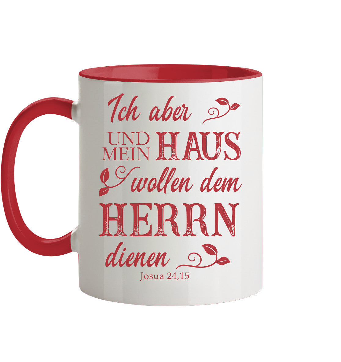 Jos 24,15 - Mein Haus - Tasse zweifarbig