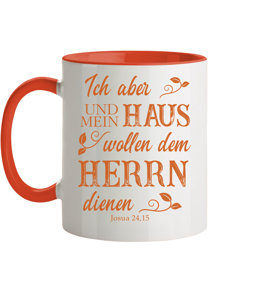 Jos 24,15 - Mein Haus - Tasse zweifarbig