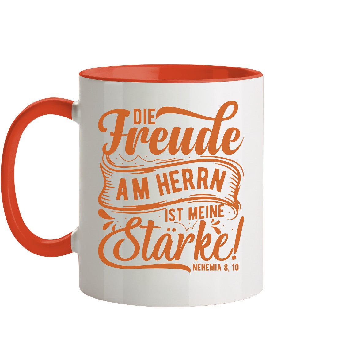 Neh 8,10 - Die Freude - Tasse zweifarbig