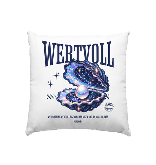 Jes 43,4 - WERTVOLL - navy - Kissen 40x40cm