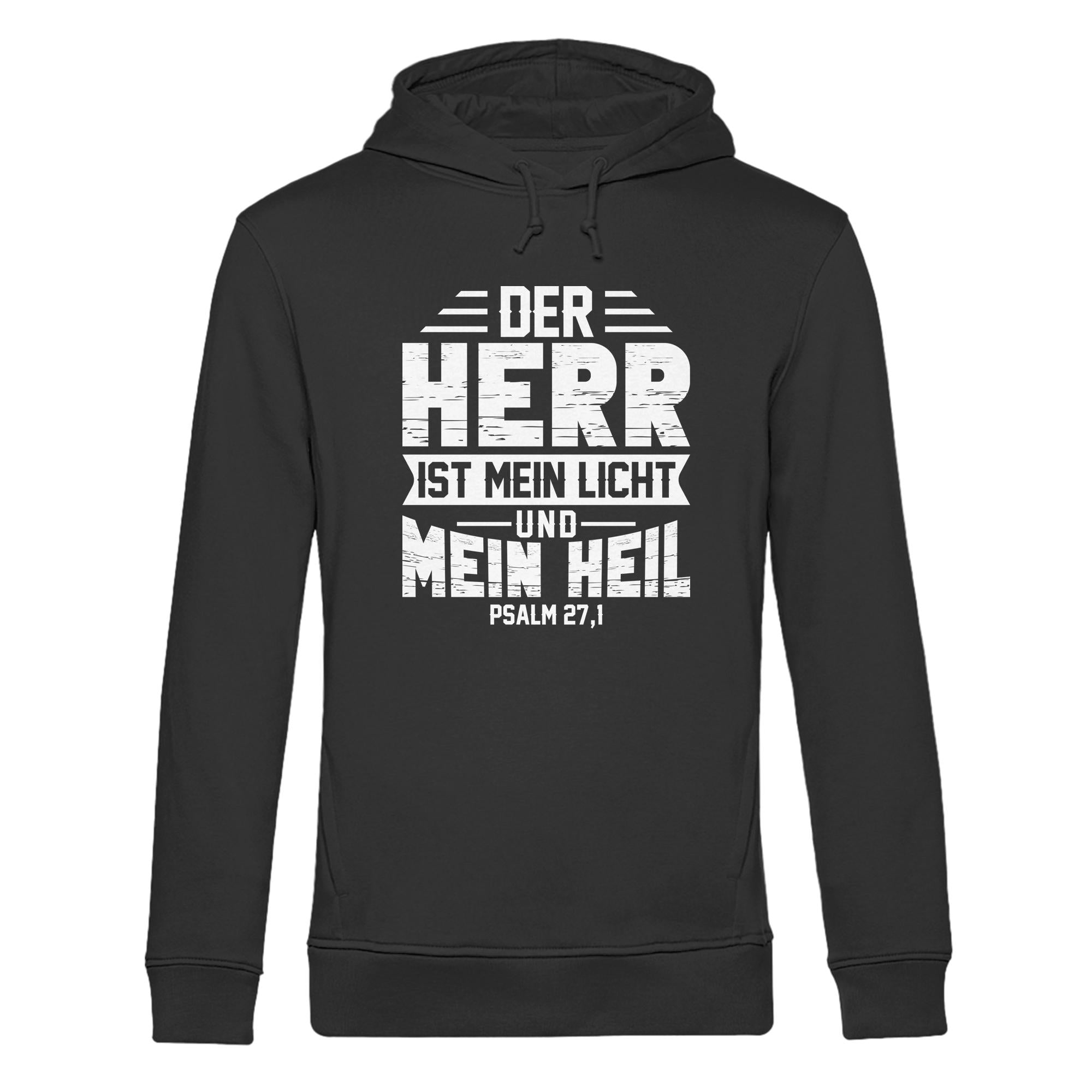 Ps 27,1 - Der HERR ist mein Licht & mein Heil(1) - Organic Hoodie B&C