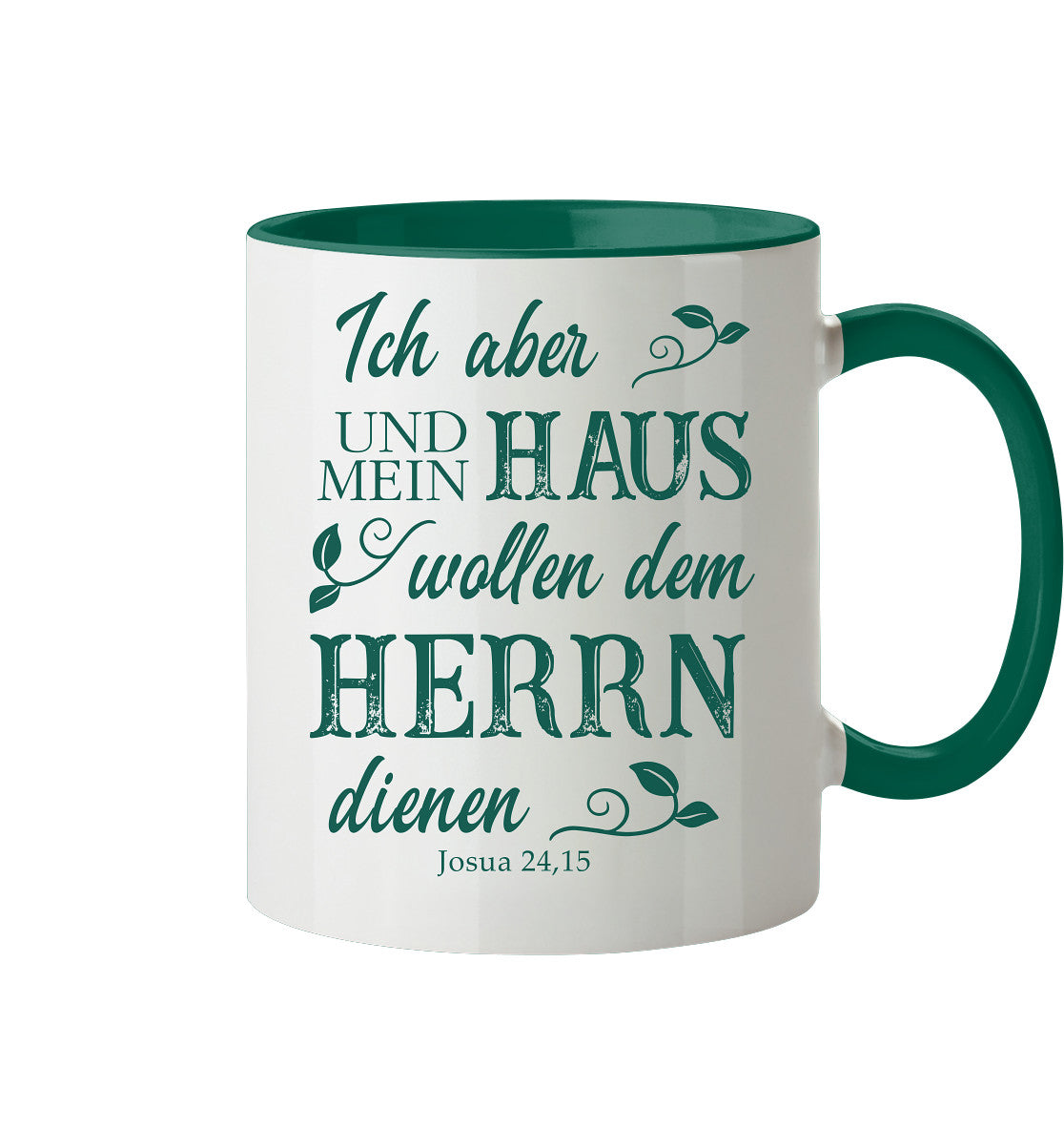 Jos 24,15 - Mein Haus - Tasse zweifarbig